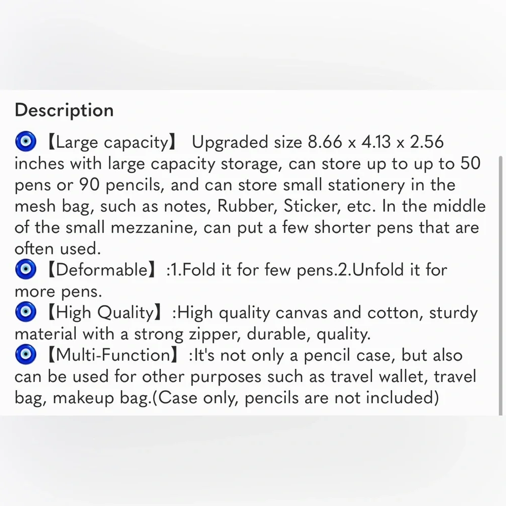 Big Capacity Pencil PenCase Office College School Large Storage HighCapacity Bag